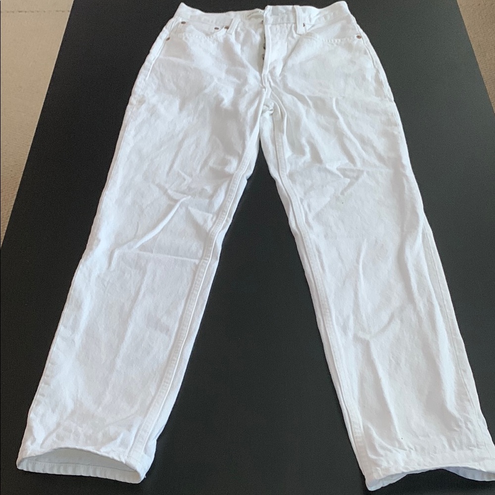 Denim Forum White Straight Jeans Classic Fit